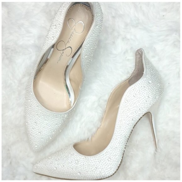Jessica Simpson Women's Bridal Bride Wedding Heels Shoes Stiletto Size 10 - Picture 7 of 16